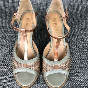Metallic Weaved Heels